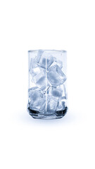 ice cubes in clear glass.