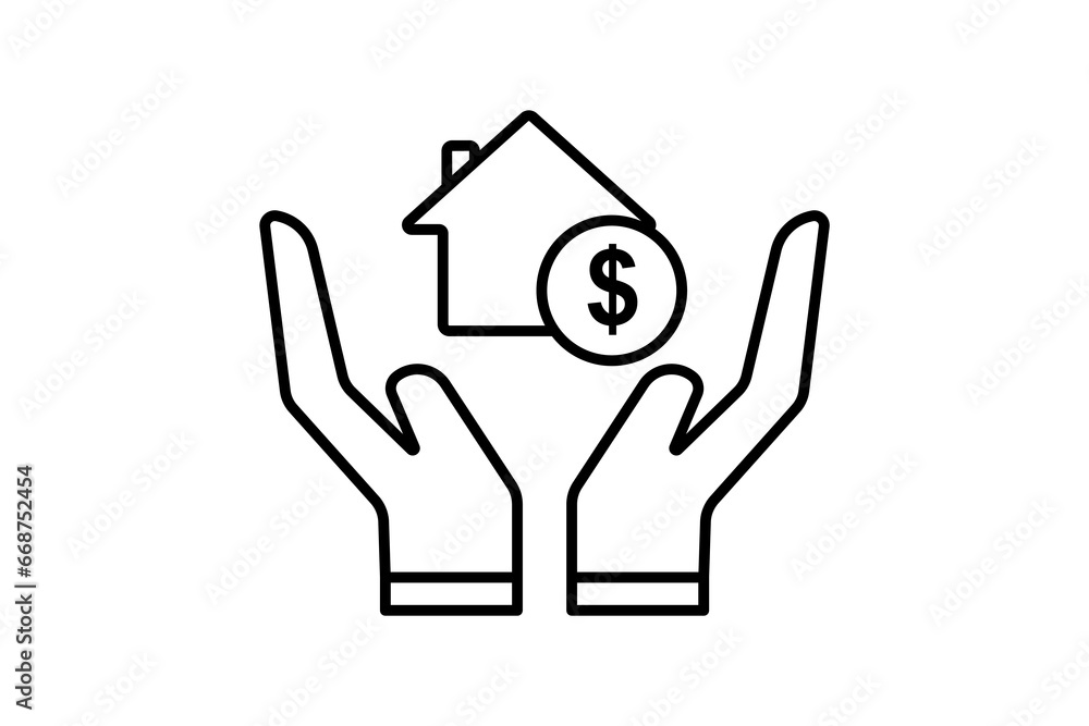 Poster asset icon. icon related to investments and financial concepts. line icon style. simple vector desig