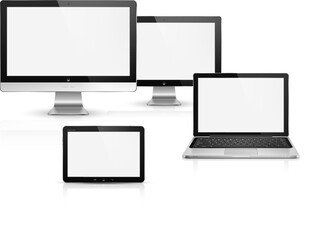 Fototapeta premium Realistic high detailed vector illustration of isolated electronic devices