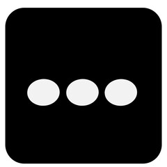 Emoji emotion black box sigh, social, chat,  icon illustration isolated on transparent background