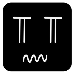 Emoji emotion black box sigh, social, chat,  icon illustration isolated on transparent background