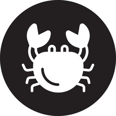 crab glyph icon