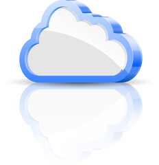 Realistic high detailed vector illustration of cloud computing concept