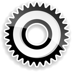 High detailed vector illustration of cogwheel concept