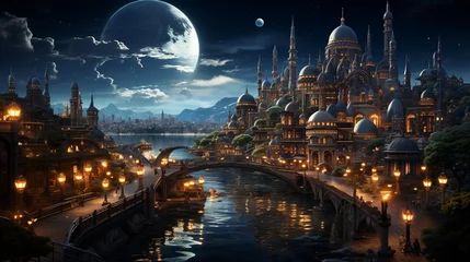 Foto op Plexiglas Moskou night view of the town