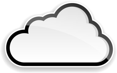 Realistic high detailed vector illustration of cloud computing concept