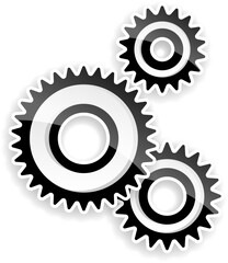 High detailed vector illustration of cogwheel concept
