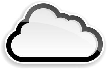 Realistic high detailed vector illustration of cloud computing concept