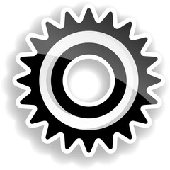 High detailed vector illustration of cogwheel concept