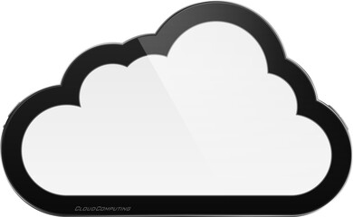Vector illustration of abstract isolated cloud. Cloud computing concept.