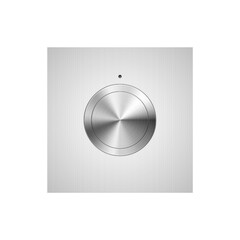 High detailed vector illustration of metallic button