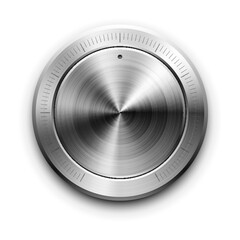 High detailed vector illustration of metallic knob.