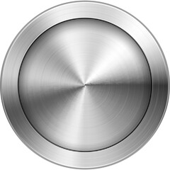 High detailed vector illustration of metallic button