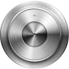 High detailed vector illustration of metallic knob.