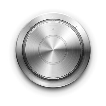 High detailed vector illustration of metallic knob.