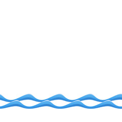 Abstract seamless vector illustration of water waves isolated on white background