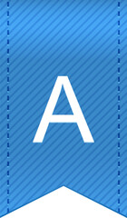 Vector illustration concept of blue ribbon isolated on white background