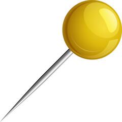 Vector illustration concept of push pin isolated on white background