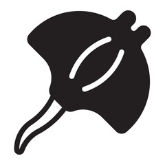 manta ray glyph icon
