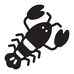 lobster glyph icon