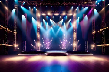 Glittering  lights live stage 