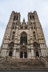 Fototapeta premium Brussels, Belgium - St. Michael and St. Gudula Cathedral