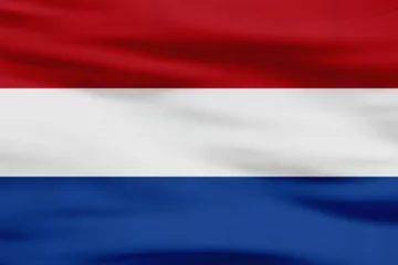 Papier Peint photo Lavable Rotterdam dutch flag netherlands country red white blue stripes