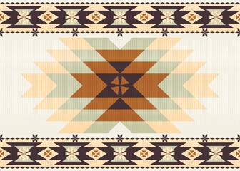 American ethnic native pattern.Traditional Navajo,Aztec,Apache,Southwest and Mexican style fabric pattern.Abstract vector motifs pattern.Design for fabric,clothing,blanket,carpet,woven,wrap,decoration