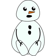 Hand Drawn Snowman
