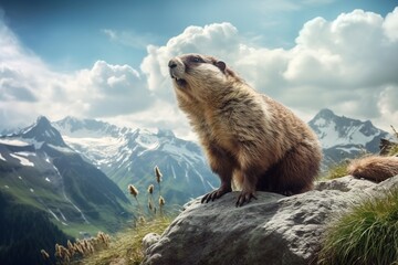  Marmot in the mountains