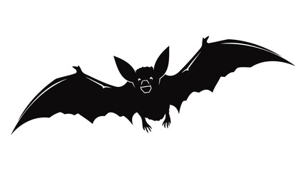 Fototapeta premium Halloween bat silhouette vector design isolated on white background