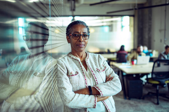 Portrait of a senior female business worker in a office