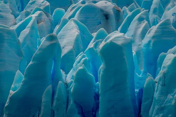 Schapenvacht deken met patroon Cuernos del Paine Grey glacier in Torres del Paine National Park, in Chilean Patagonia