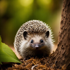 Hedgehog (Scientific name: Erinaceus Europaeus) - obrazy, fototapety, plakaty