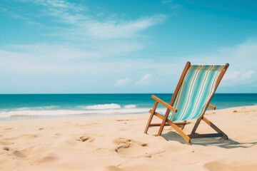 Secluded Sands: Unoccupied Beach Chair Invites Tranquility