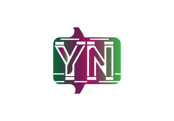 YN letter logo and icon design template