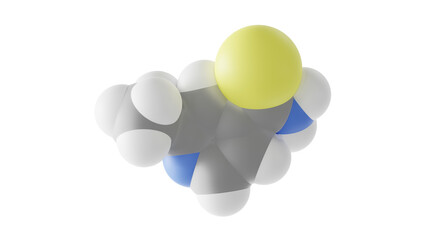 ethionamide molecule, antituberculosis agents, molecular structure, isolated 3d model van der Waals