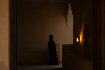 Arabic Woman Silhouette in the Qatar National Museum Photo, Doha Qatar 