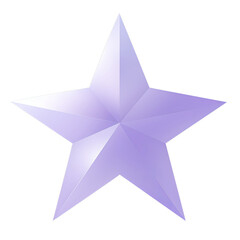 Fototapeta premium Shiny purple star shape, template, clipart isolated on transparent background cutout PNG
