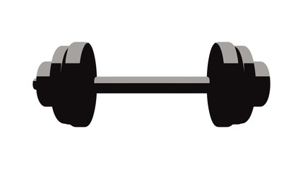 Dumbbell for gym icon , black sign design in vector illustration