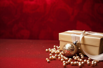 Fototapeta na wymiar gift box with beads