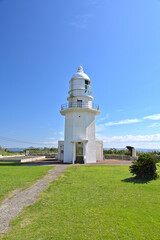 Fototapeta na wymiar Lighthouse of Tsurugasaki in Miura Peninsula, Miura, Kanagawa, Japan