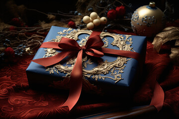 Fototapeta premium christmas presents on the table