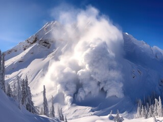 Fototapeta na wymiar Backcountry safety: beware avalanches.