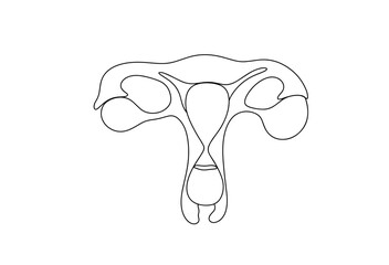 Menopause. Hourglass. One line