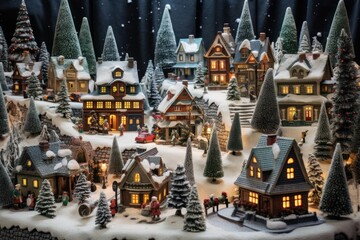 Frosty Lights Enhance Christmas Village Charm