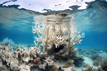 Coral Bleaching and Acidified Oceans - obrazy, fototapety, plakaty