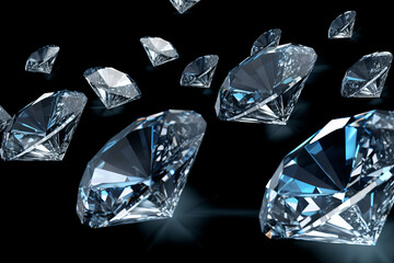 diamonds isolated on transparent background