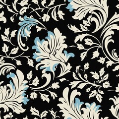 Seamless Damask Pattern: Ideal for Throw Blankets