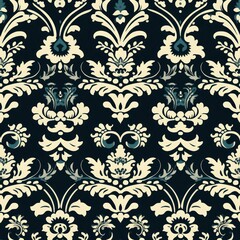 Seamless Damask Pattern for Throw Blankets - Tilable Design